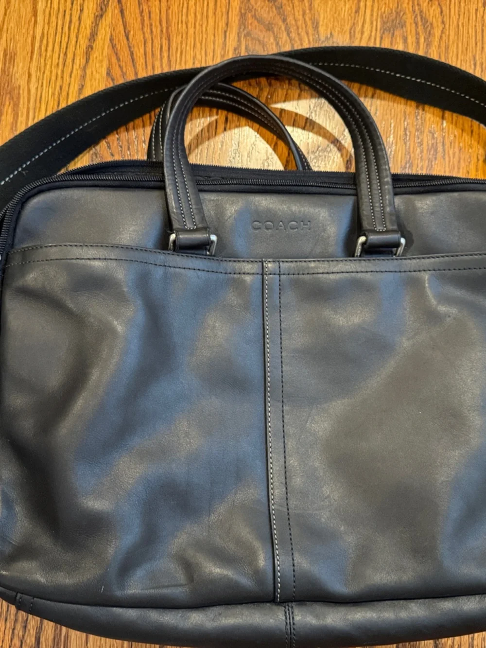 Coach Lexington commuter leather laptop bag -Dual Handles and Crossbody Strap